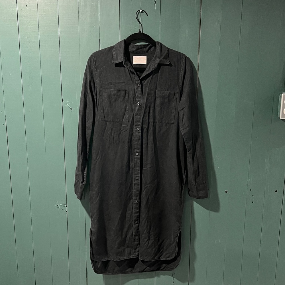 EVERLANE 100% Linen Charcoal Dress
